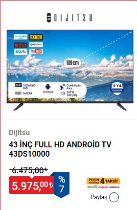 BİM'den kaçırılmayacak çok uygun fiyatlara Televizyon kampanyası! 3 bin 790 TL'ye televizyon 8